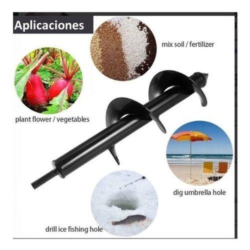 3 Brocas Ahoyador Plantar Jardín Para Taladro Común-4