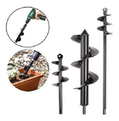 3 Brocas Ahoyador Plantar Jardín Para Taladro Común-0