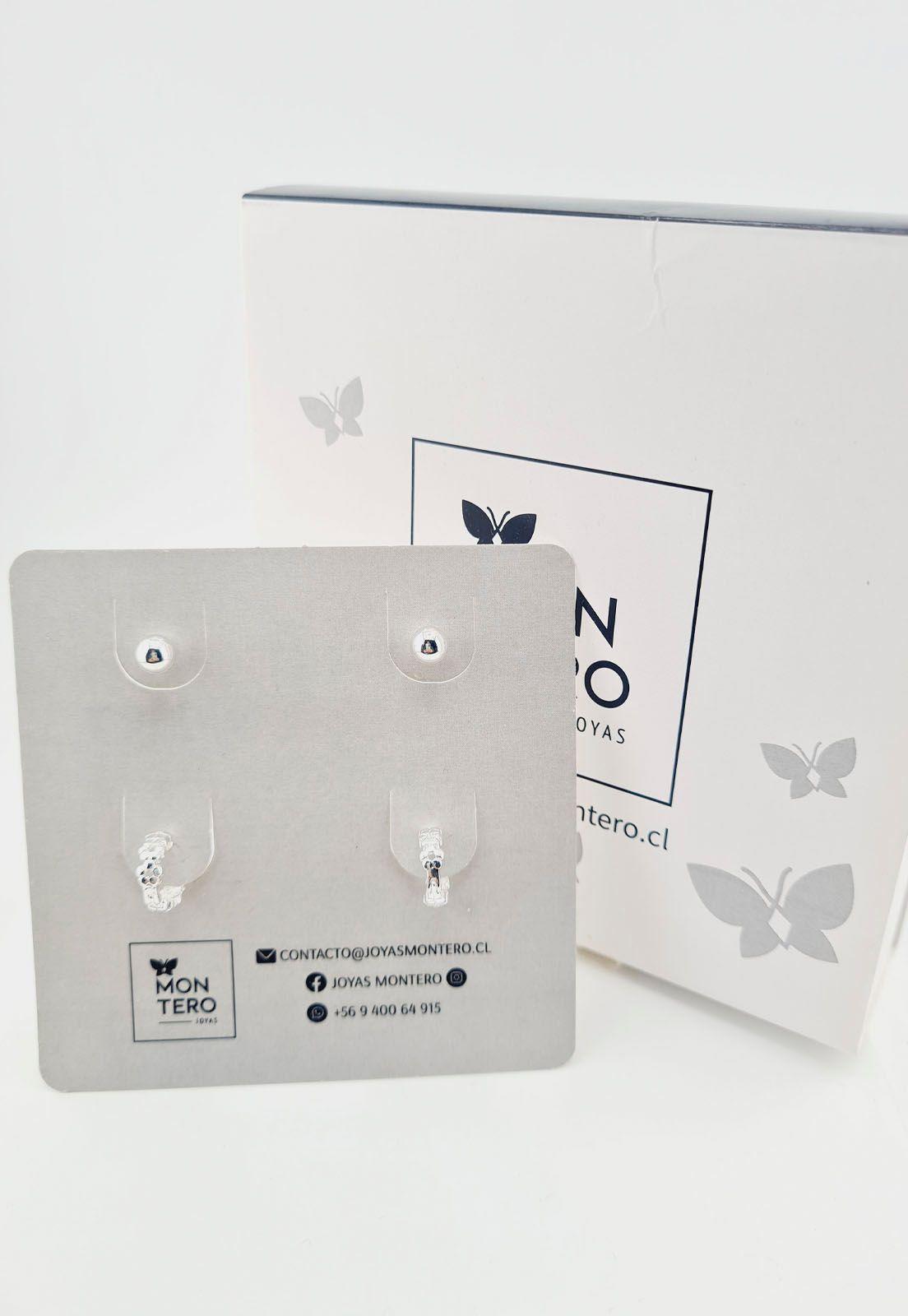 Pack Aros Con Baño de Oro Blanco Menia.-6