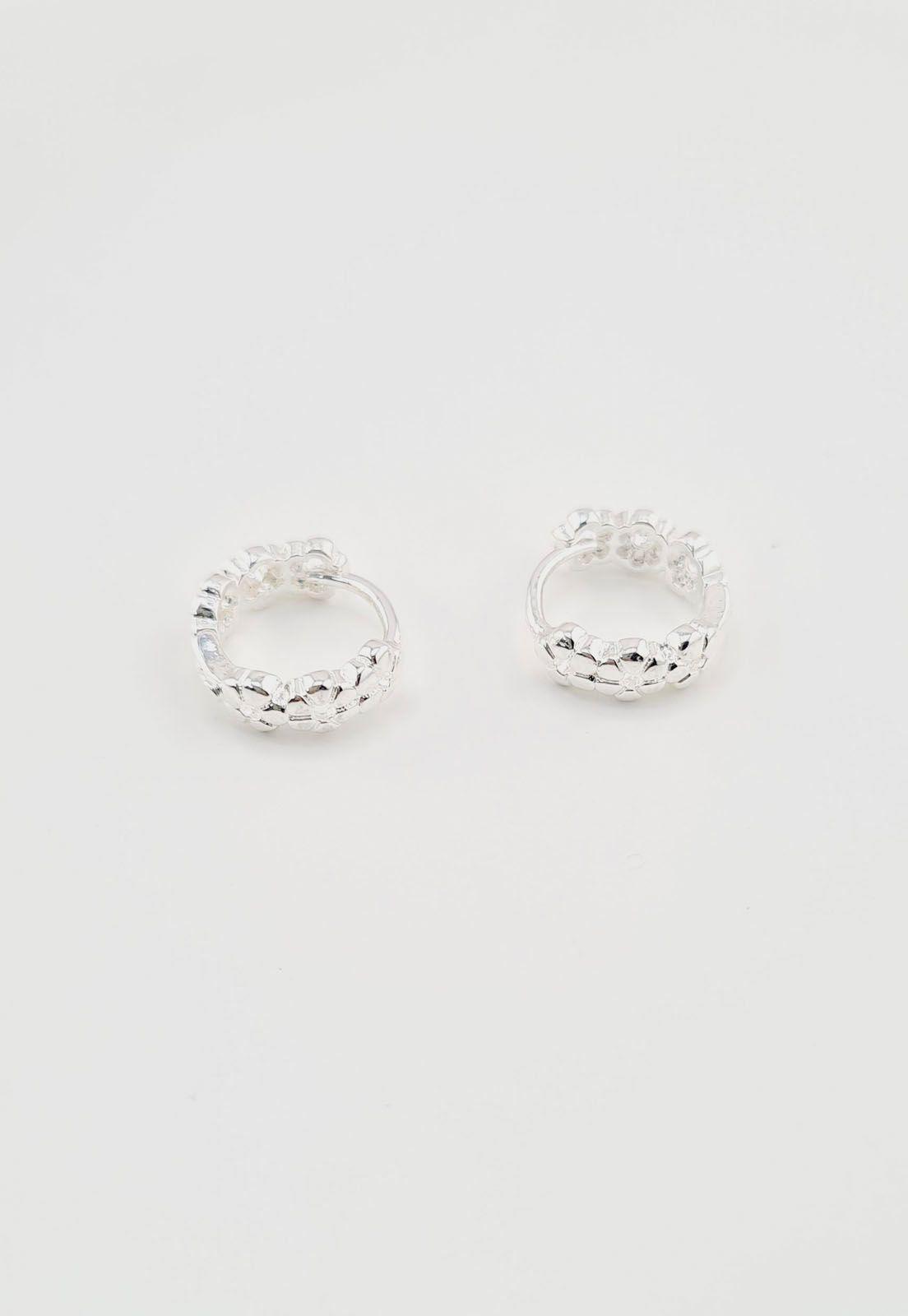 Pack Aros Con Baño de Oro Blanco Menia.-4