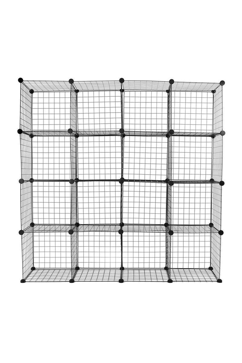 Estante Metal 16 Cubos Negro-3