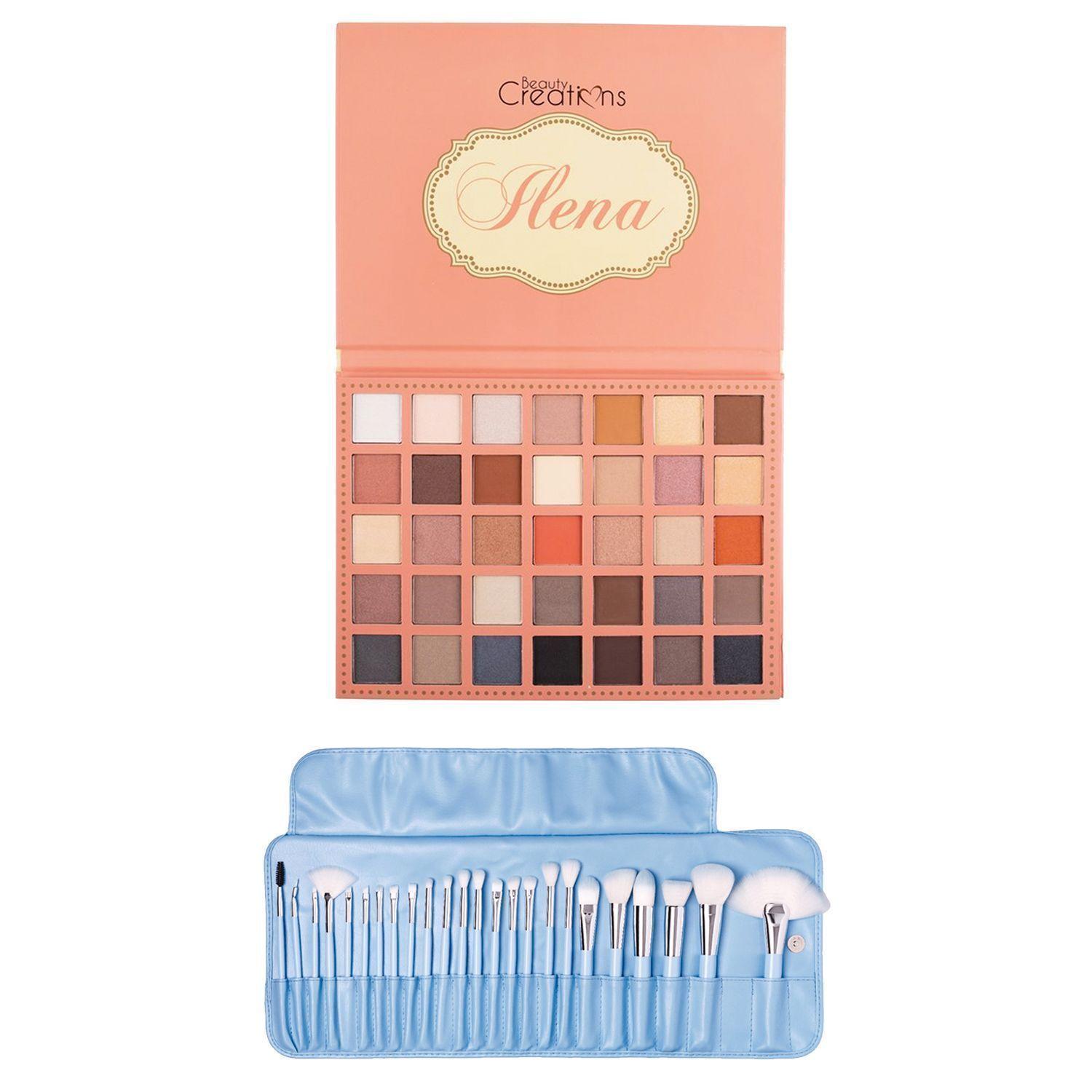 Pack Paleta De Sombra "Ilena" + Set 24 Brochas Pastel Bubble Gun de Beauty Creations-0