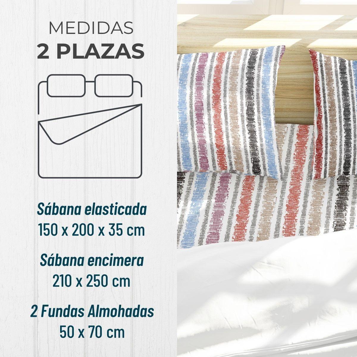 Sabanas Juego 2 Plazas + 2 Funda Almohada-2