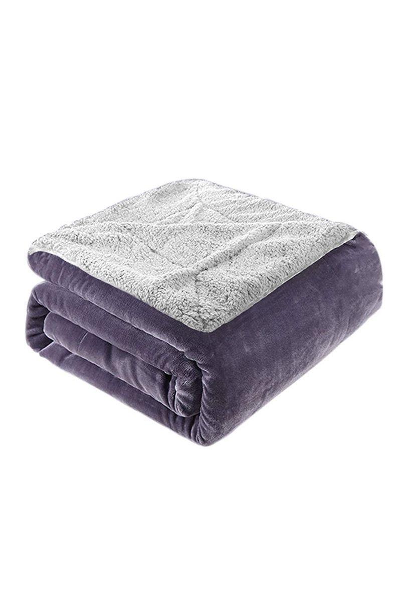 Manta Sherpa 210x230 cm Gris-0