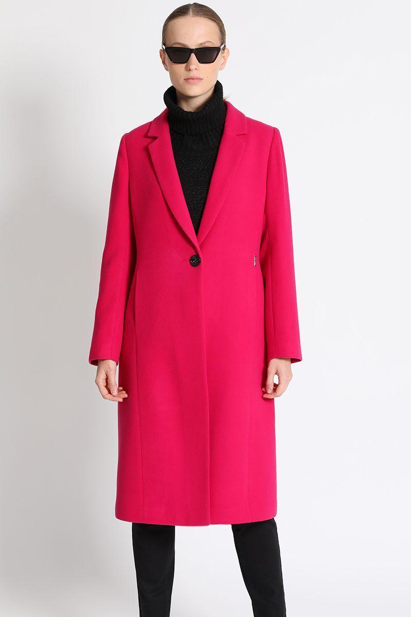 Abrigo Clásico Largo Entallado Fresa Liola-0