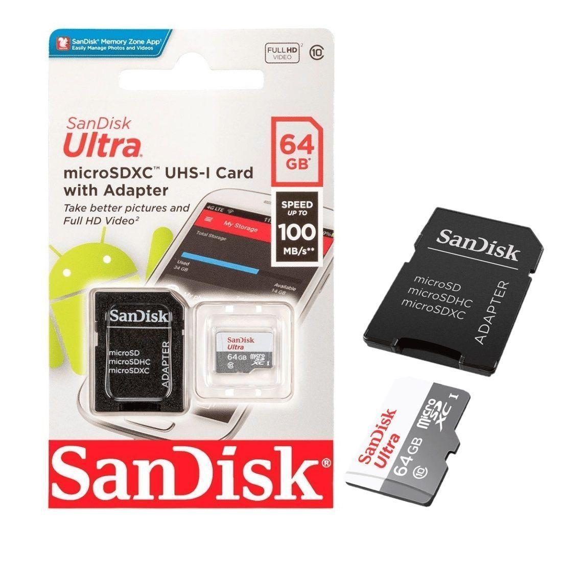 Tarjeta de memoria SanDisk Ultra Micro SDXC 64GB Clase 10-2