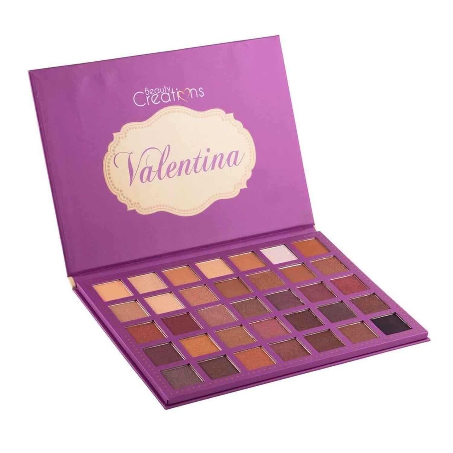 Pack Paleta De Sombra "Valentina" + Set 24 Brochas Pretty In Pink de Beauty Creations-2