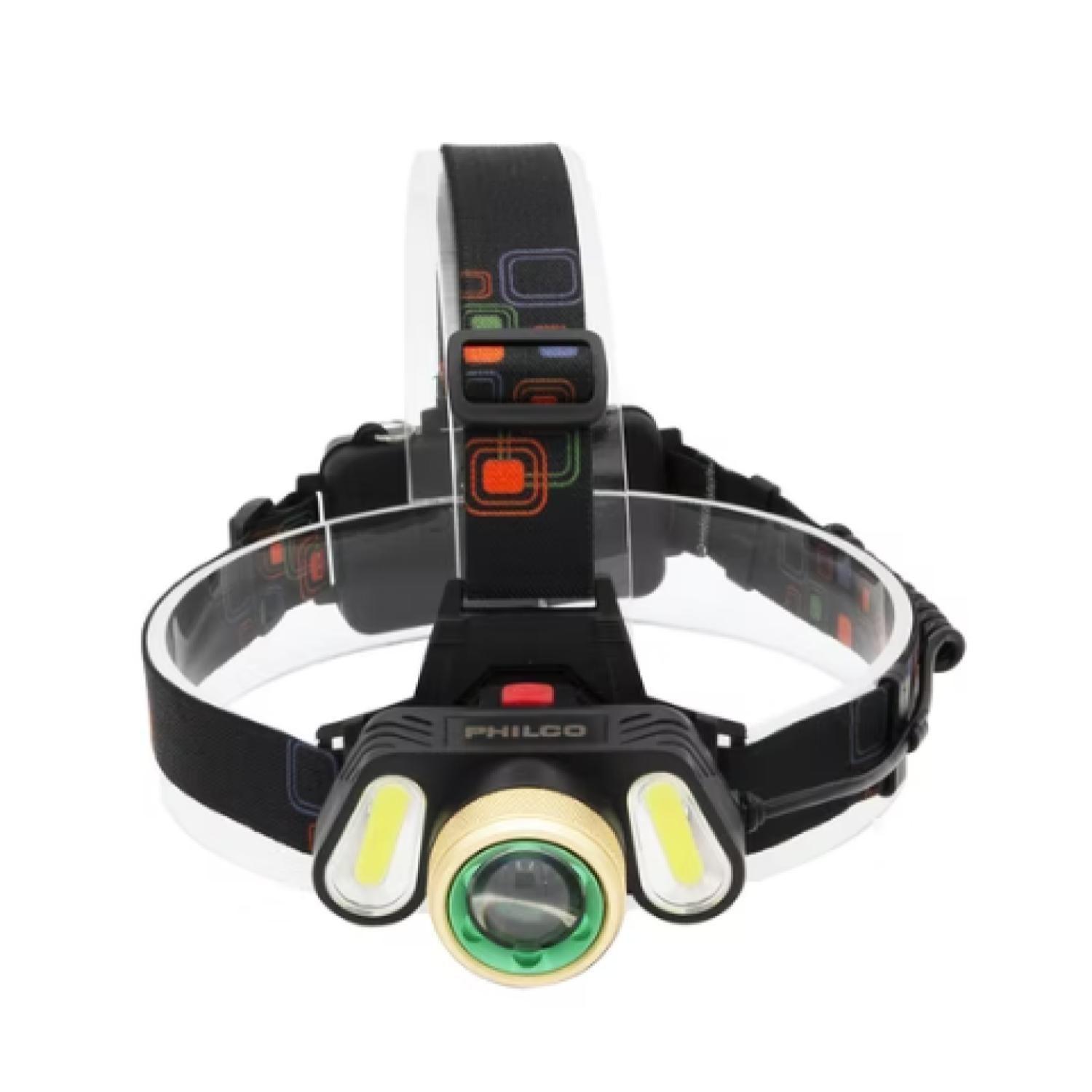 Linterna LED 1000 Lumenes De Cabeza Tipo Cintillo 3 Modos De Luz 59130 Philco-1