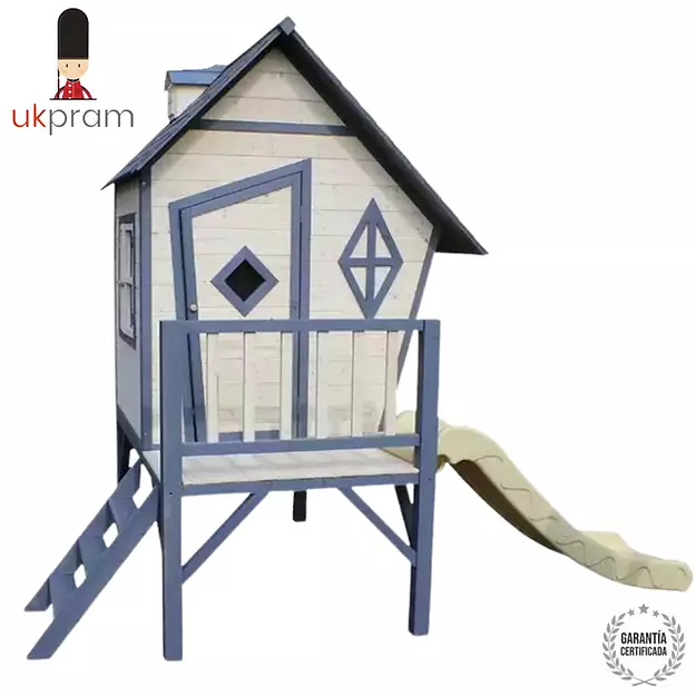 CASA RESBALIN DE MADERA PARA JARDIN |UKPRAM-2