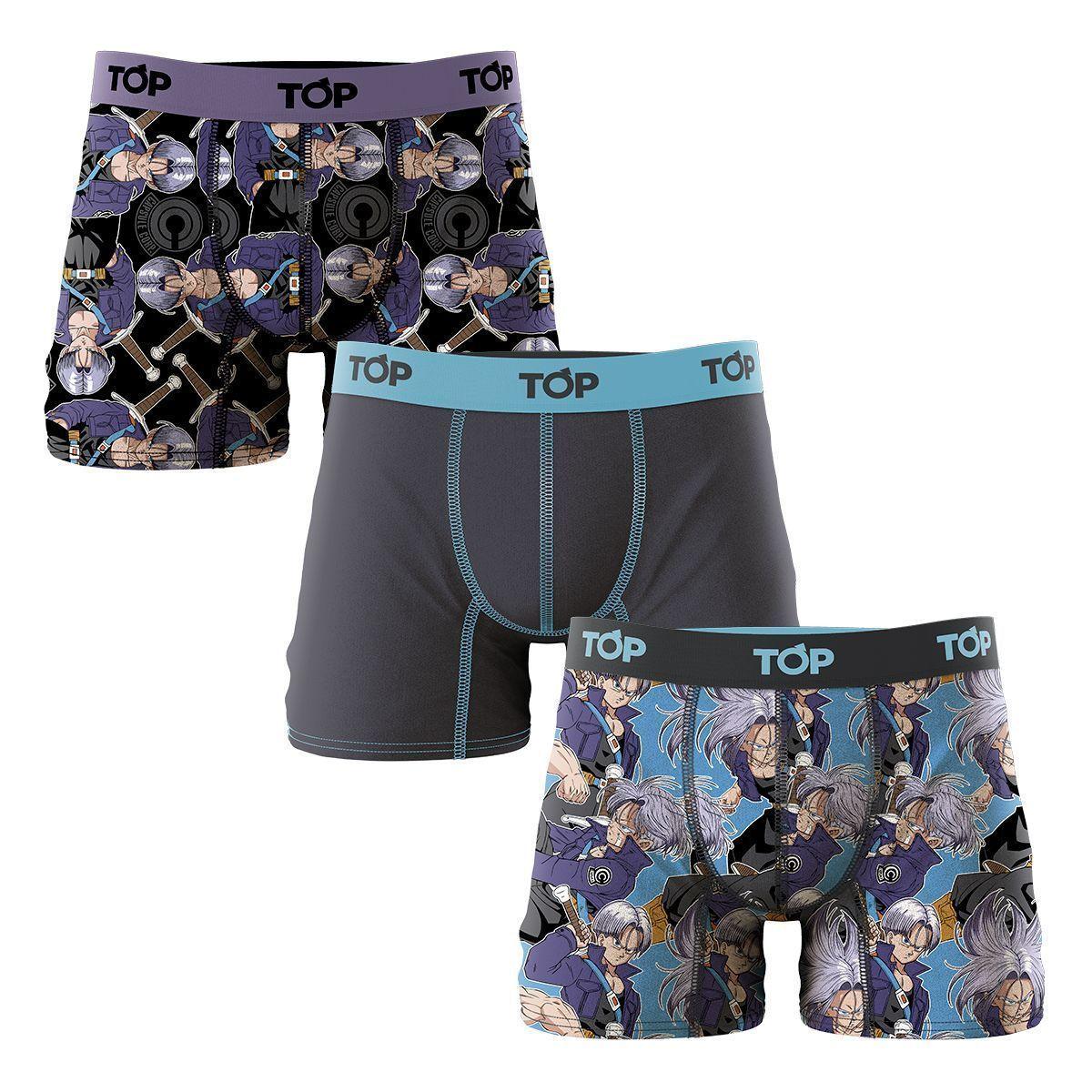 Bóxer Medio Dragon Ball Z Algodón Pack 3 Trunks C10 Top-0