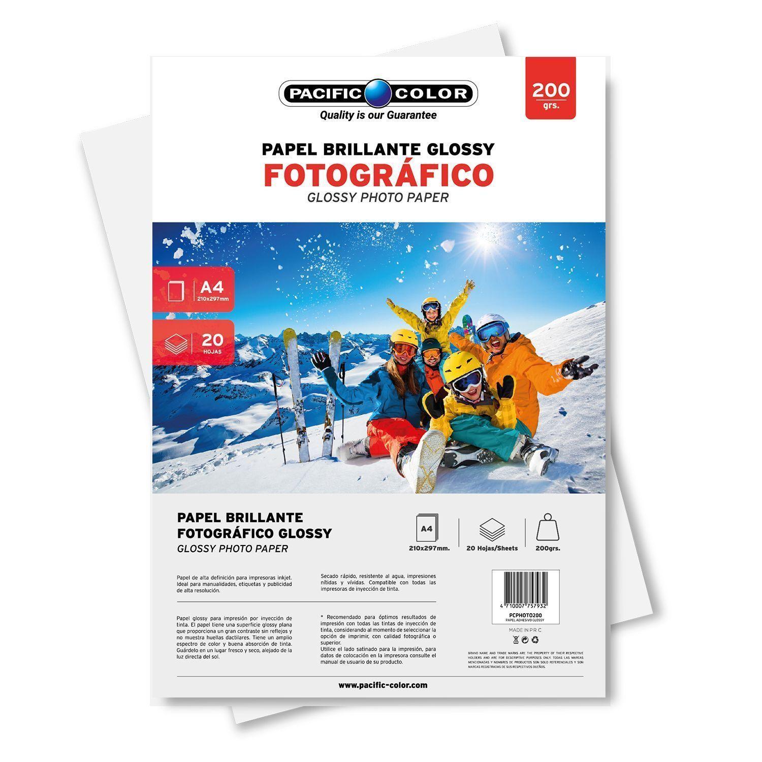 20 Hojas Papel Fotográfico Glossy A4 200gr-3