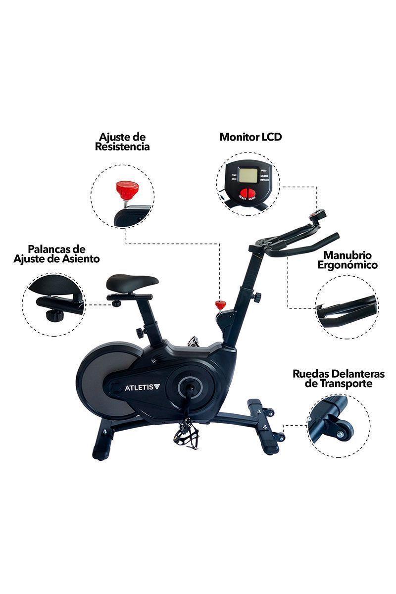 Bicicleta Spinning magnética monitor LCD volante 6k-3
