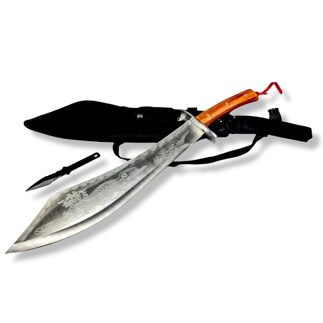 Machete Tipo Samurai + Chuchillo De Lanzamiento Kunai Am02-0