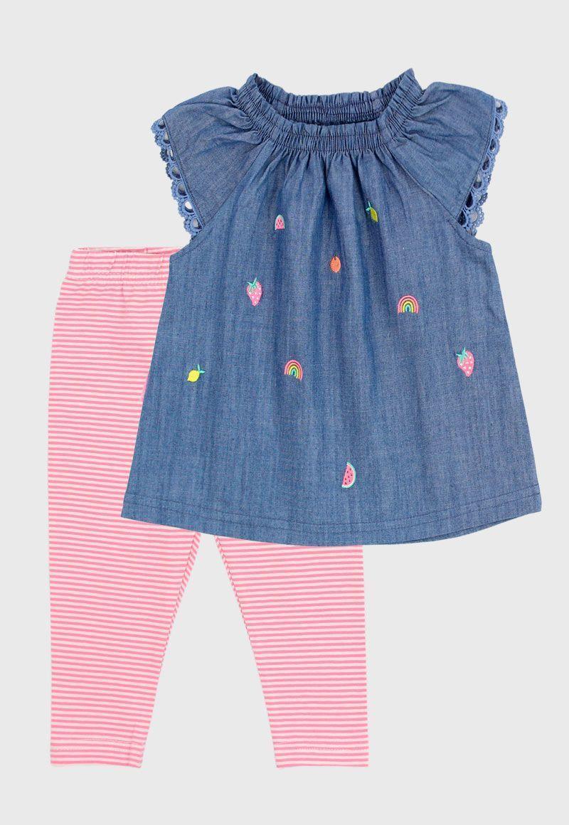 Conjunto newborn niña algodón 120-0