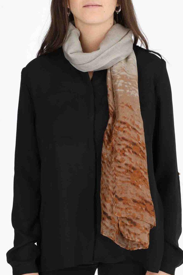 Pañuelo Estampado Terra Beige ID-1