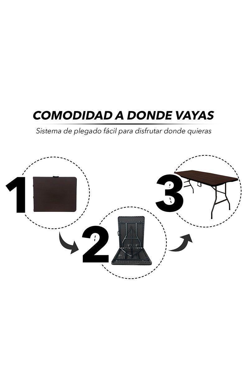 Mesa Plegable Tipo Maleta 74 X 74 X 180 cm-4