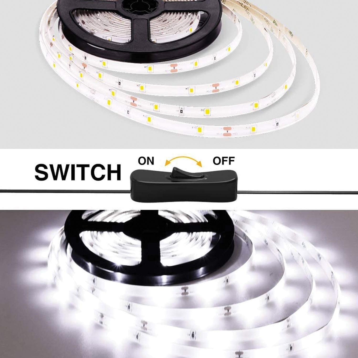 Cinta LED Flexible 3Mt 12V Frío - Incluye Botón On/Off-4
