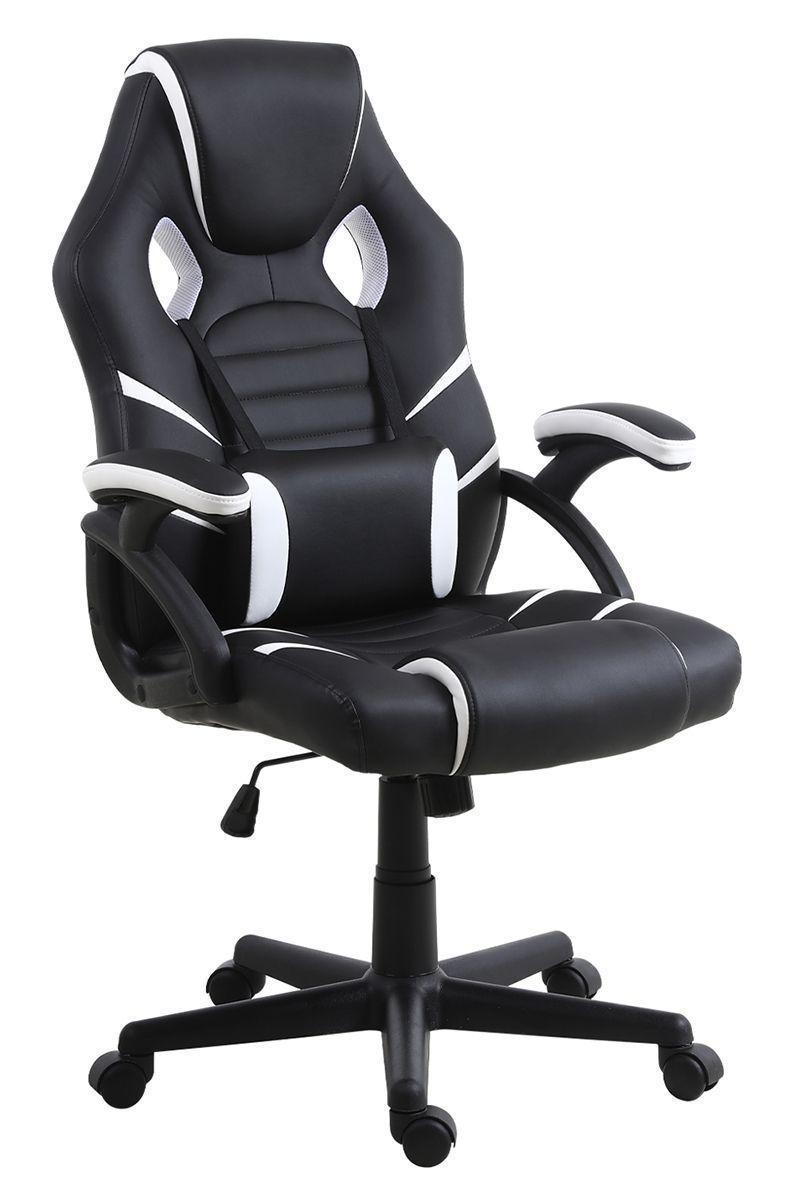 Silla Gamer Reclinable con Altura Regulable Blanco-0