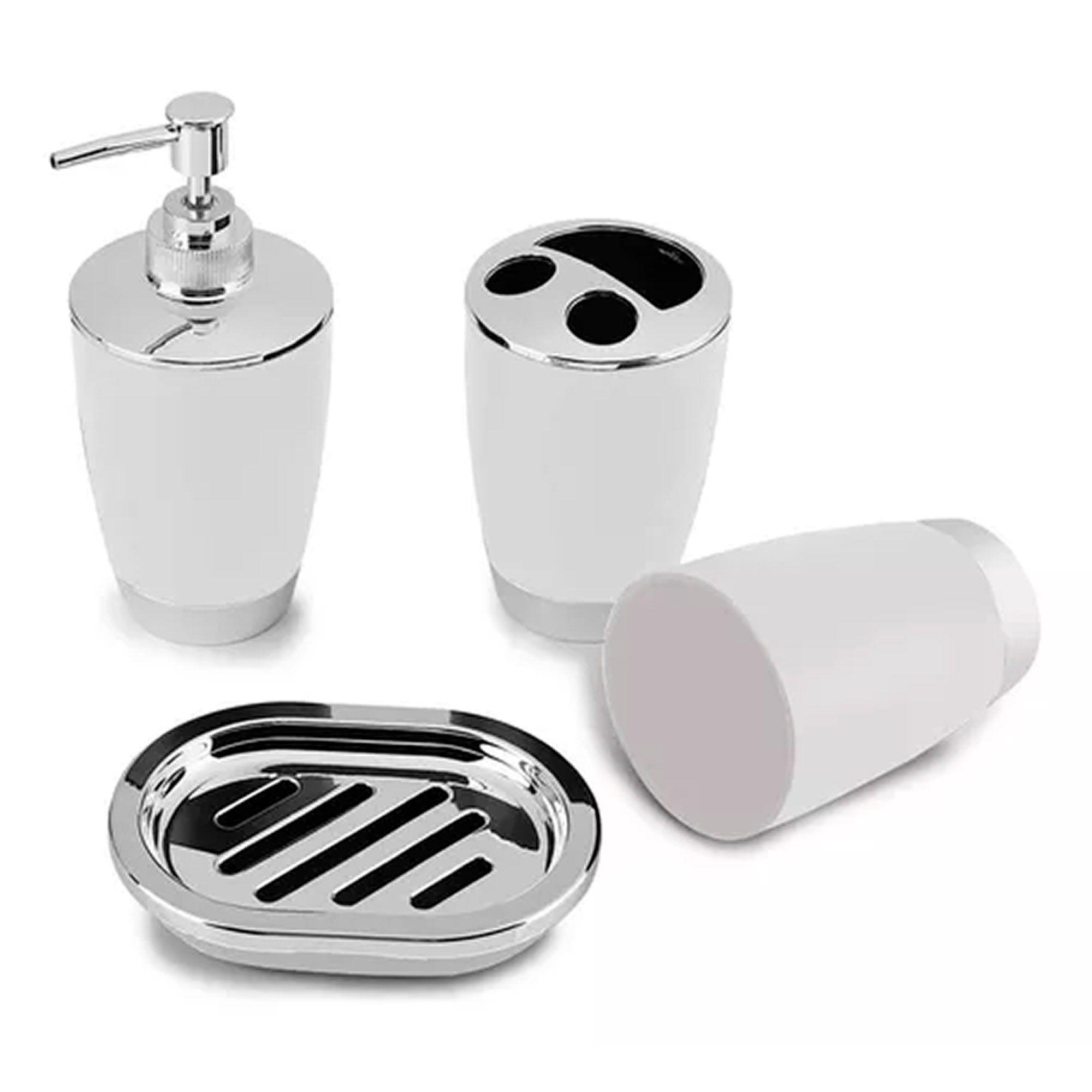 Set Accesorios De Baño 4pzs Portacepillos Jabonera-0
