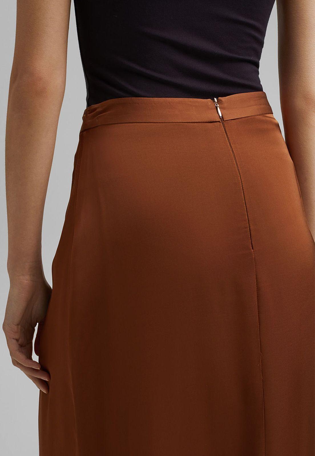 Falda Midi Con Lenzing™ Ecovero™ Esprit-2