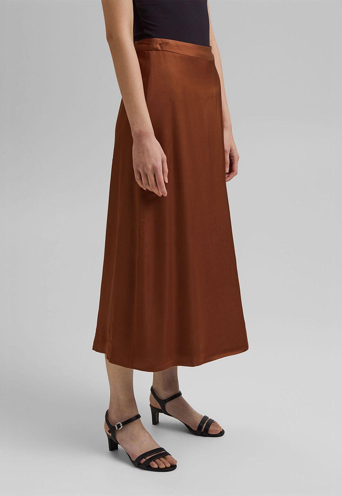 Falda Midi Con Lenzing™ Ecovero™ Esprit-0