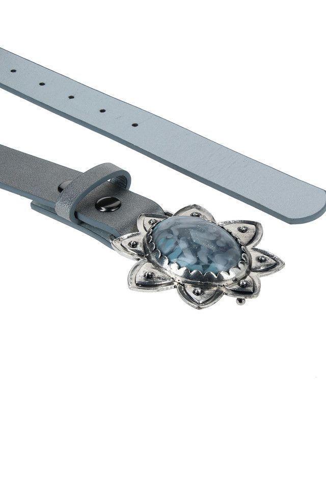 Cinturón Plateado Black Nitro Flower Humana-1