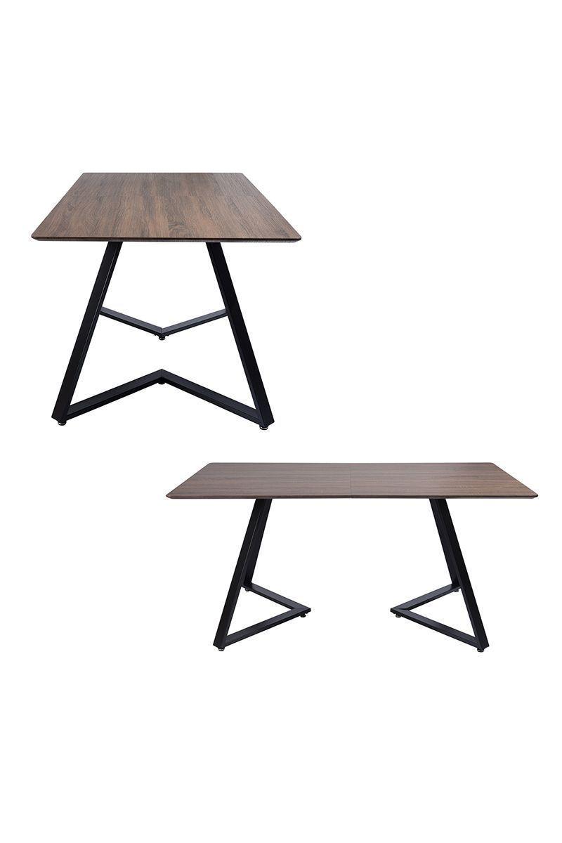 Mesa Comedor Base Metal Geométrica Negro-3