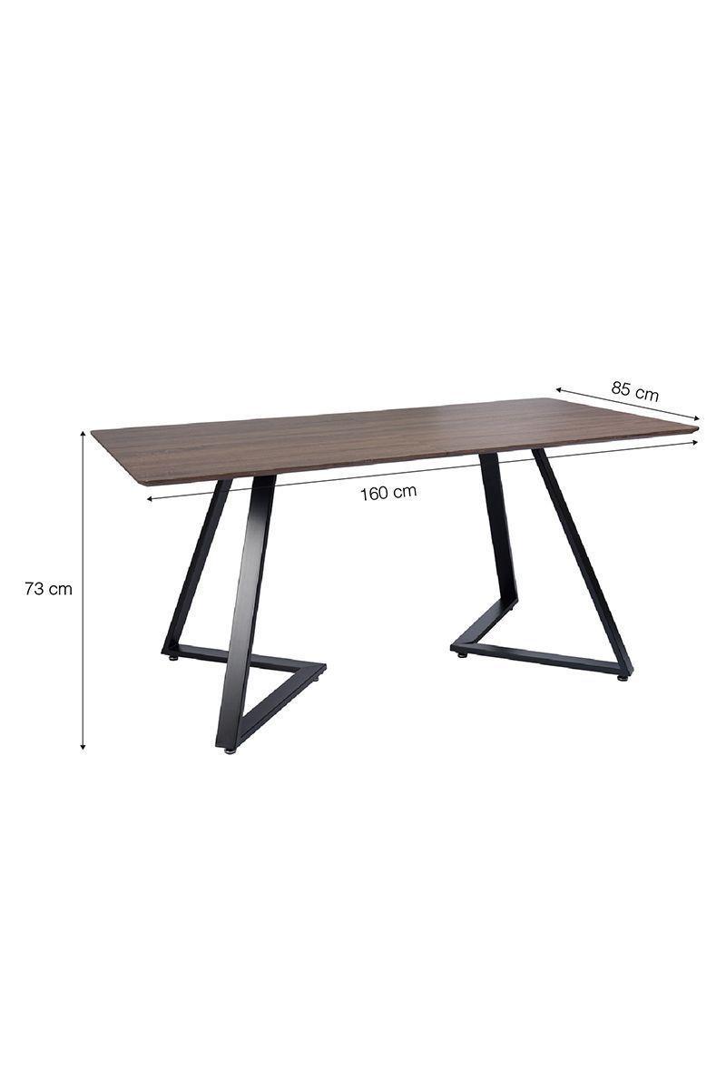 Mesa Comedor Base Metal Geométrica Negro-2