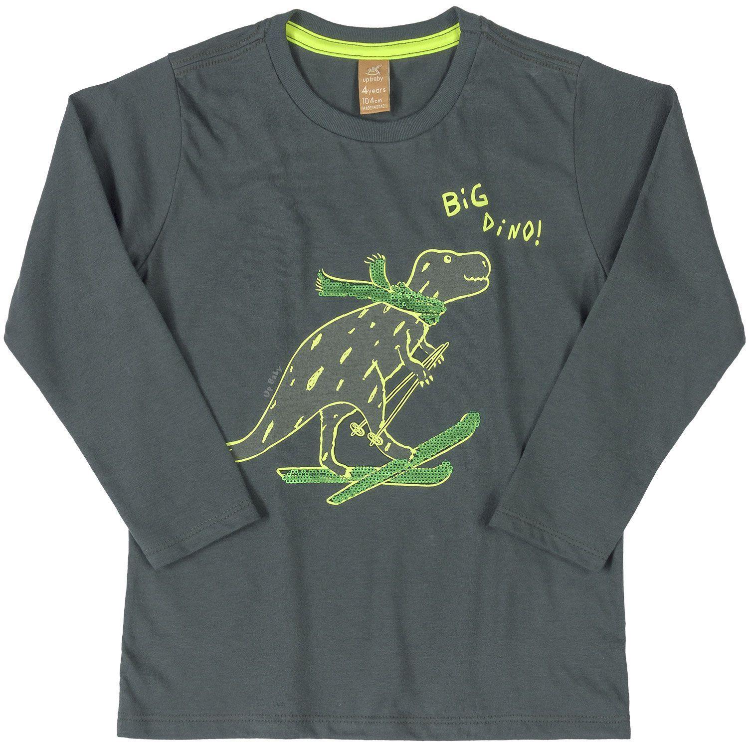 Polera Manga Larga Dinosaurio Verde Up Baby-1