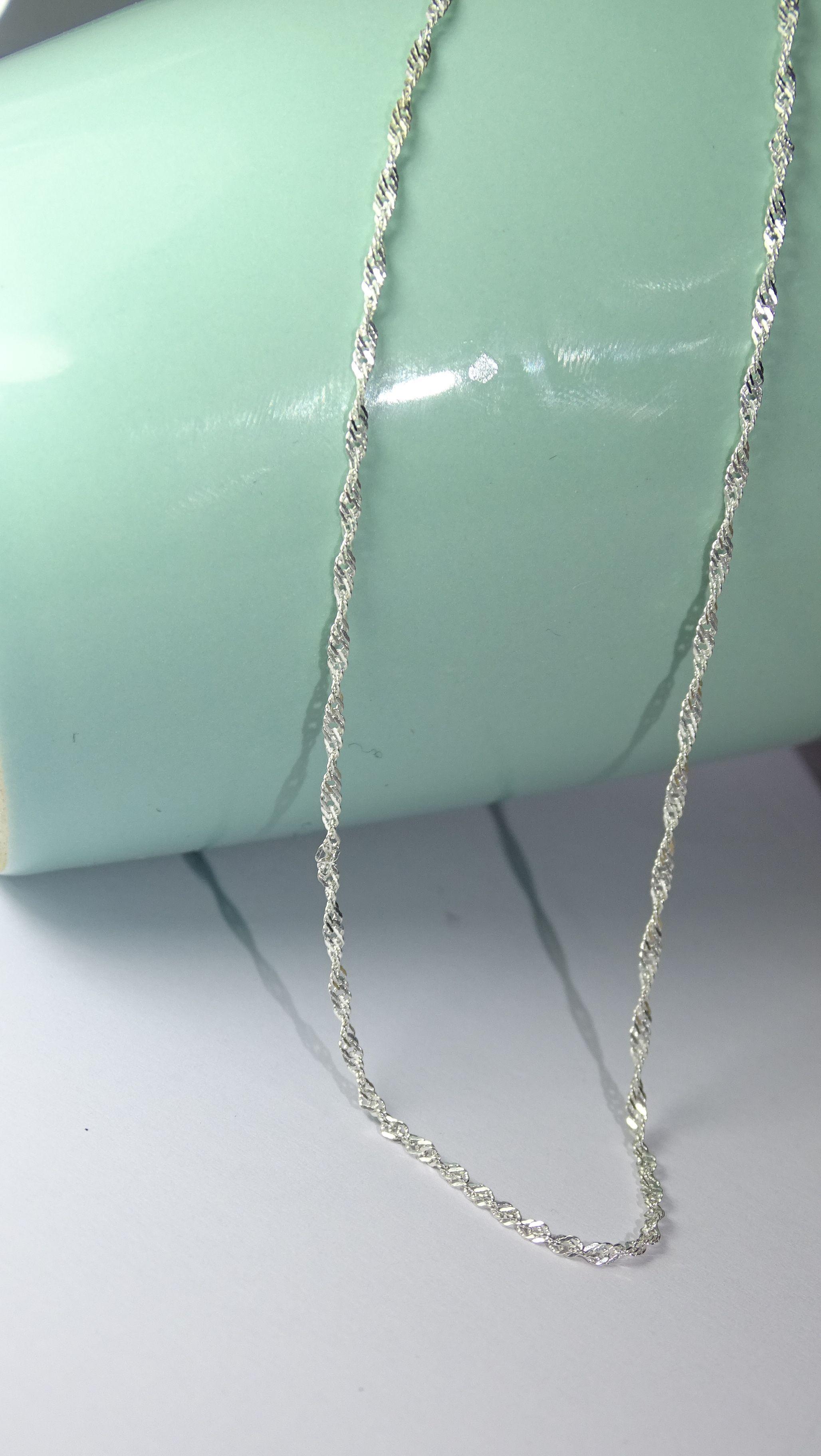 Cadena De Plata Fina (singapur) 60 Cm - MABELITA-3