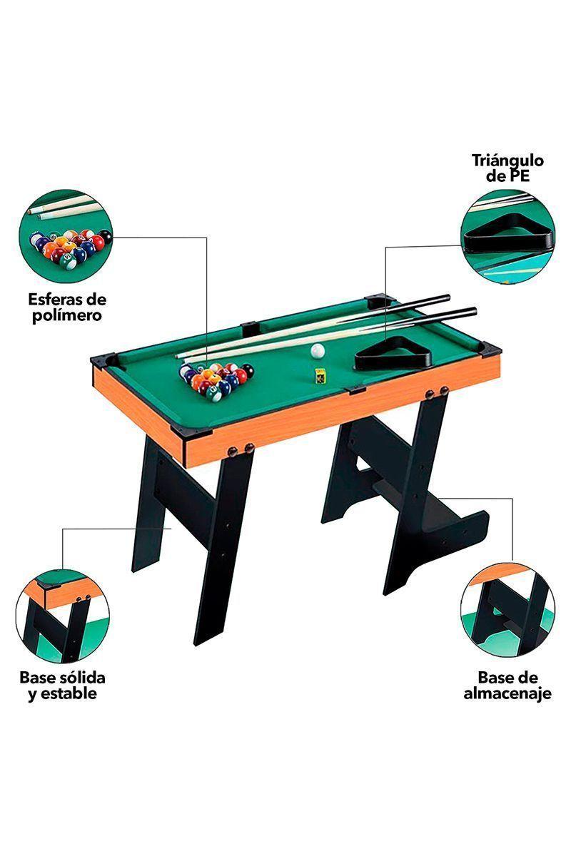Mesa de Pool Plegable Negro-4