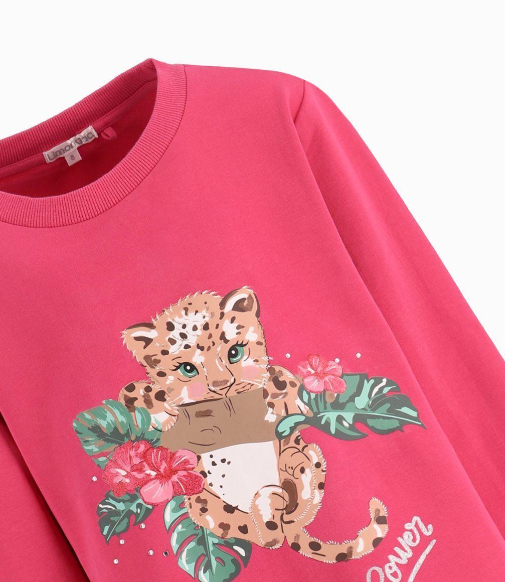 Poleron Niña Asimétrico Limonada Frutilla-4