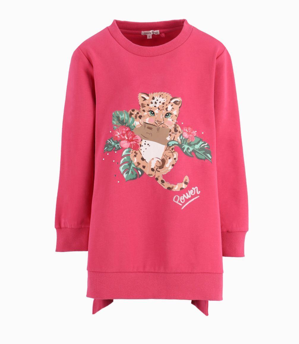 Poleron Niña Asimétrico Limonada Frutilla-2