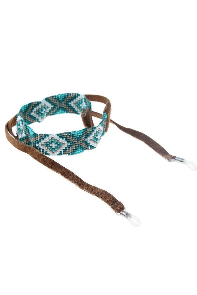 Strap De Anteojos Sol Azul Y Blanco Rombos Humana-0