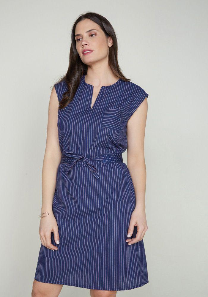 Vestido Crisantemo Marino -3