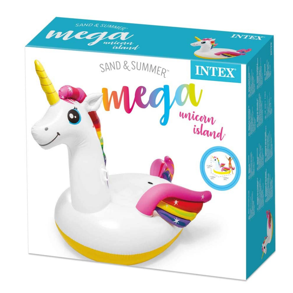 Flotador Inflable Mega Unicornio 251x163x145 Cm-4