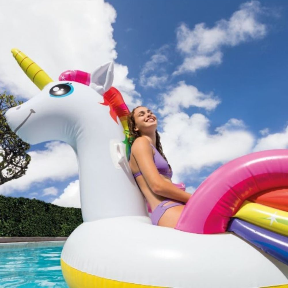 Flotador Inflable Mega Unicornio 251x163x145 Cm-6
