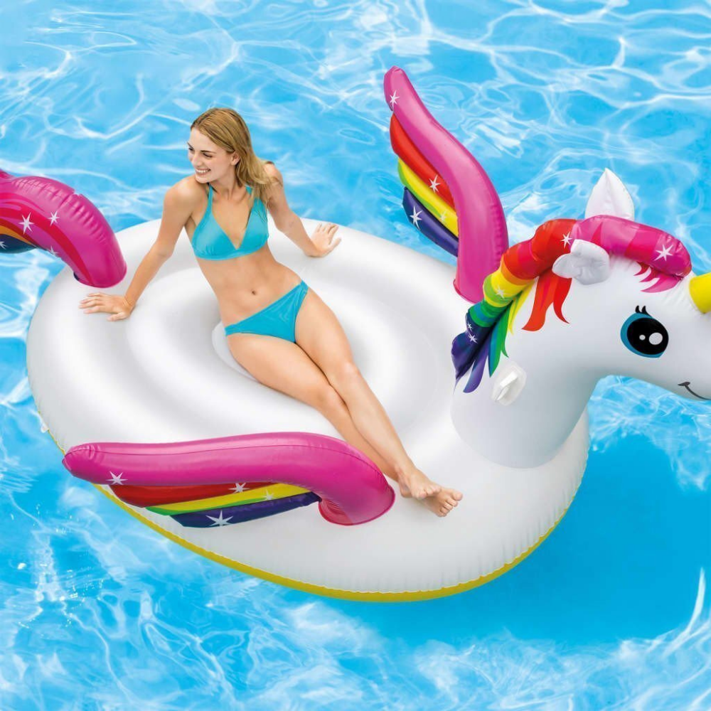 Flotador Inflable Mega Unicornio 251x163x145 Cm-5