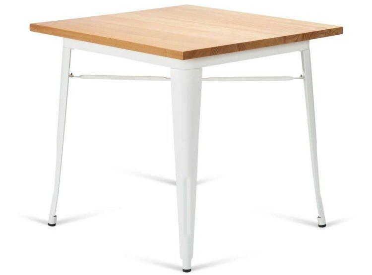 Mesa Tolix Blanco 80x80, Mueble, Terraza-0
