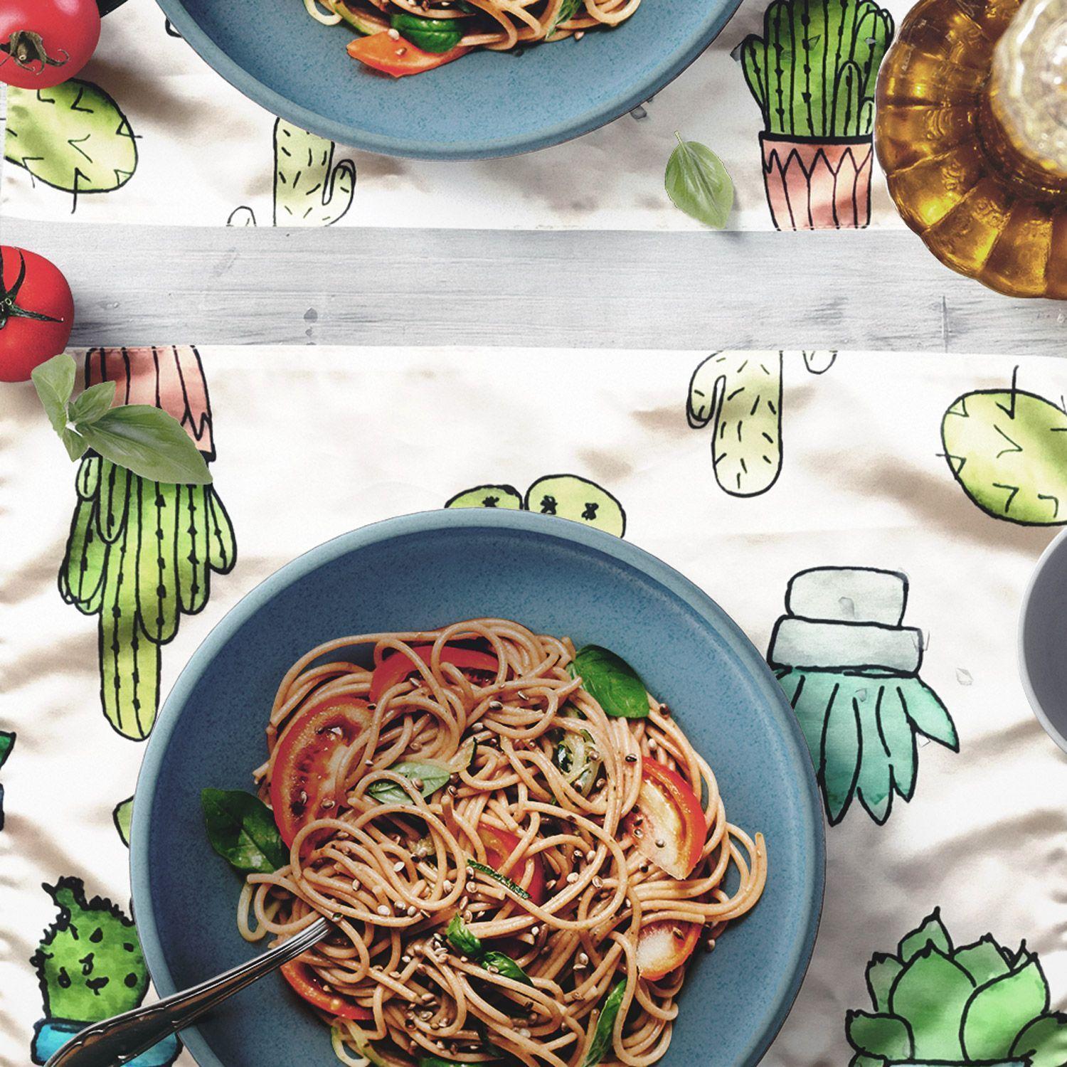 Set x 6 individuales anti manchas rectangulares cactus Paper Home-3