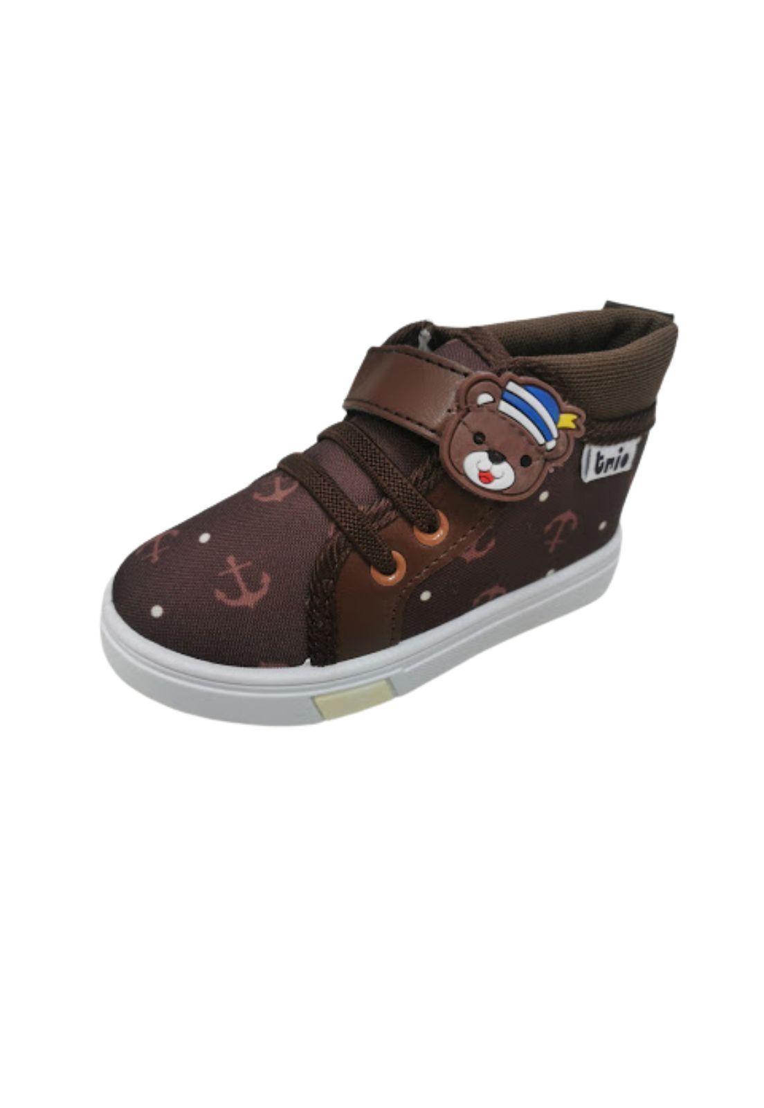 Zapatillas Urbanas Con Caña Osito Café-0