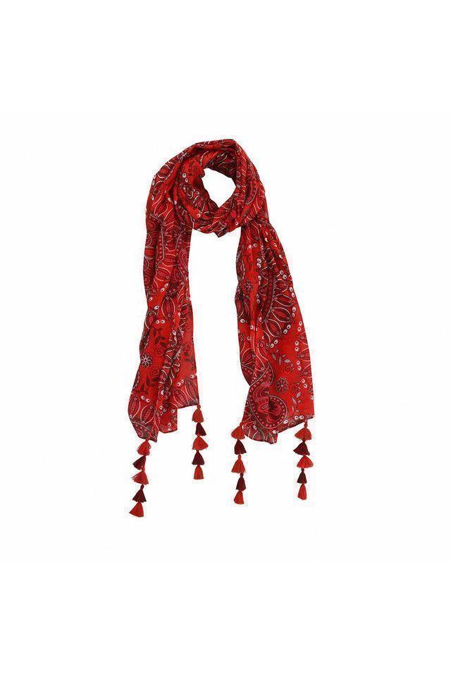 Pañuelo Estampado Rojo Folk Fire Hearts Humana-0