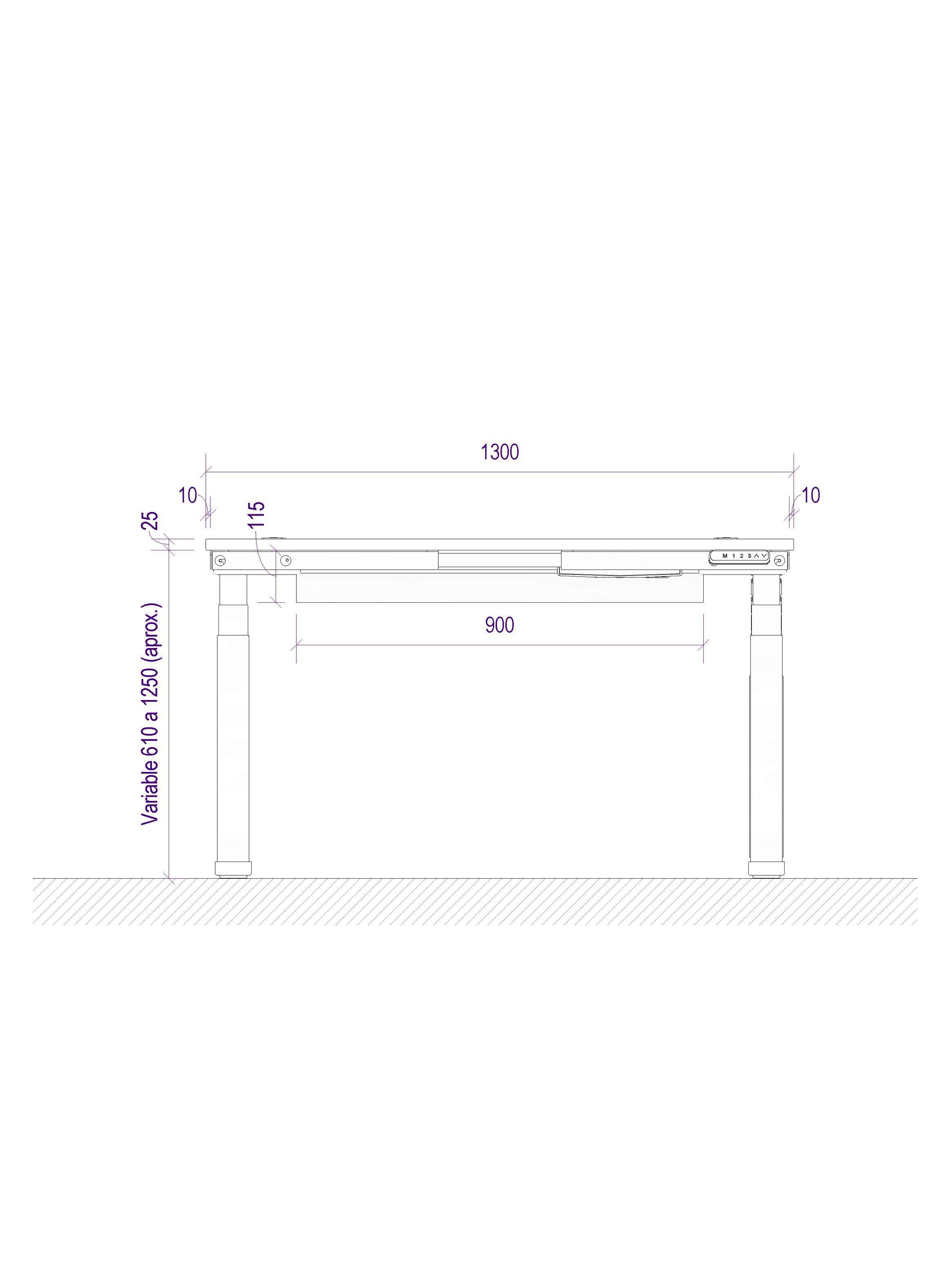 Escritorio Eléctrico Standing Desk 130x60cm C7E-5