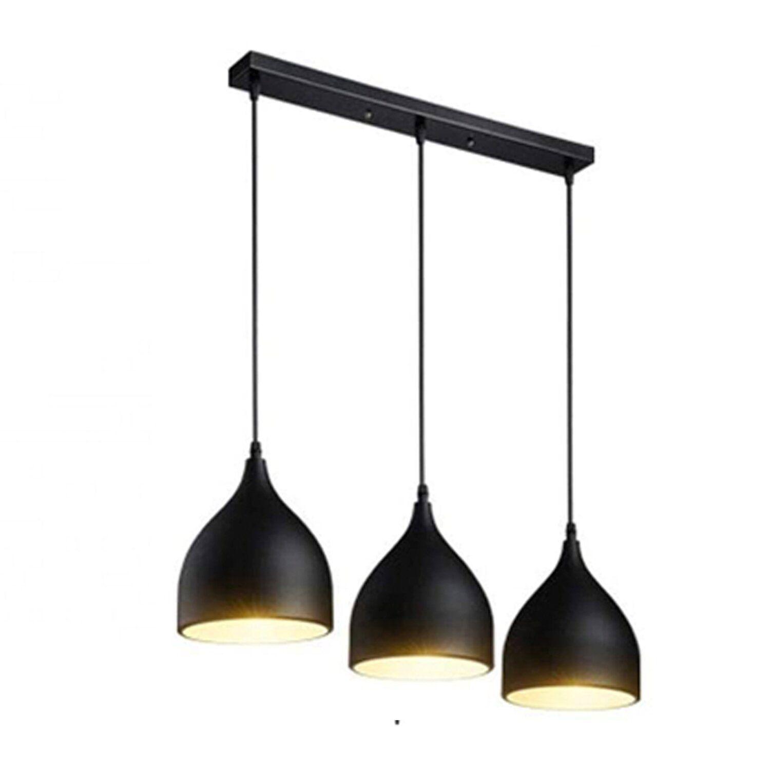 Lámpara Colgante Negro 3 Ampolletas E-27-0