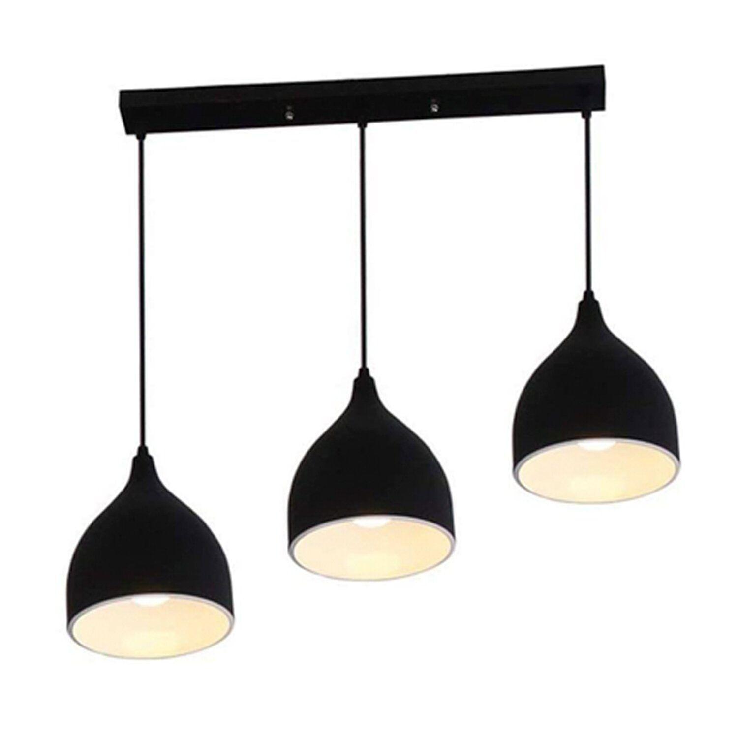 Lámpara Colgante Negro 3 Ampolletas E-27-2