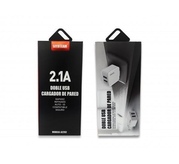 Cargador Dual USB 2.1A + Cable Lightning NO MFI A2202 SiyoTeam-5