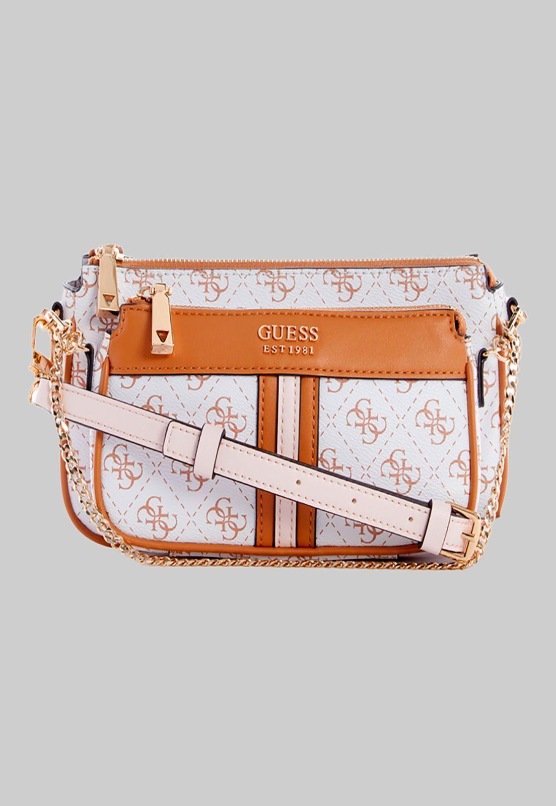 Mini Cartera Kasinta Double Zip Pouch Blanco Guess-0