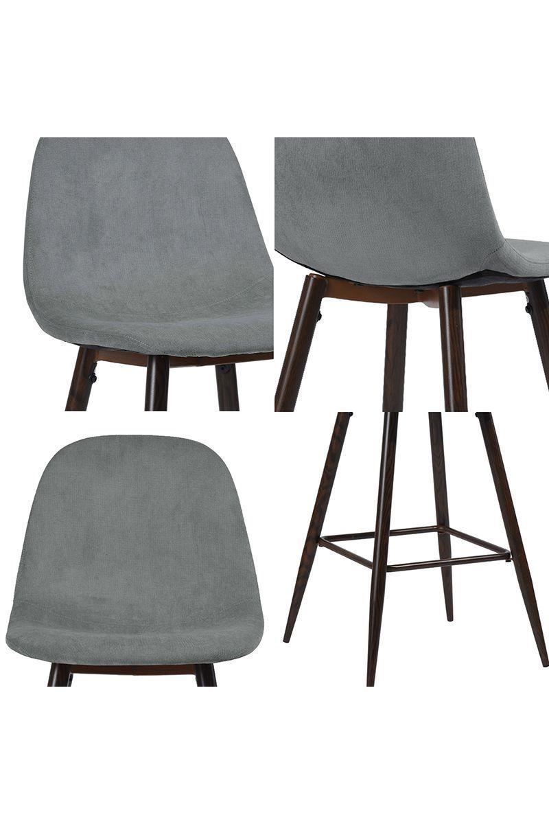 Pack 2 Pisos de Bar con Patas de Metal Gris-4