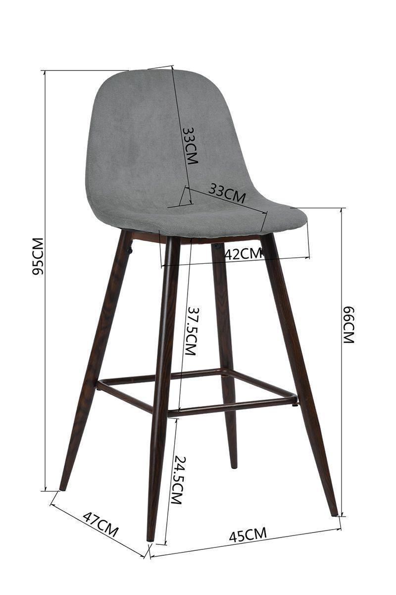 Pack 2 Pisos de Bar con Patas de Metal Gris-2