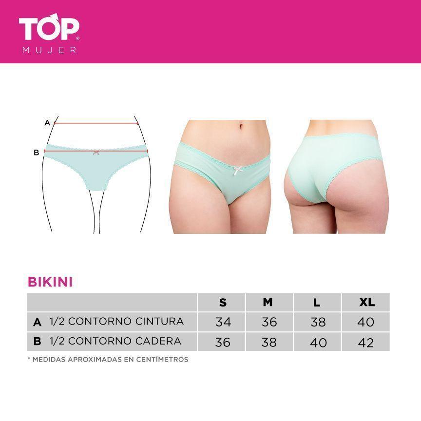 Calzón Bikini Algodón Pack 3 C4 Top-5